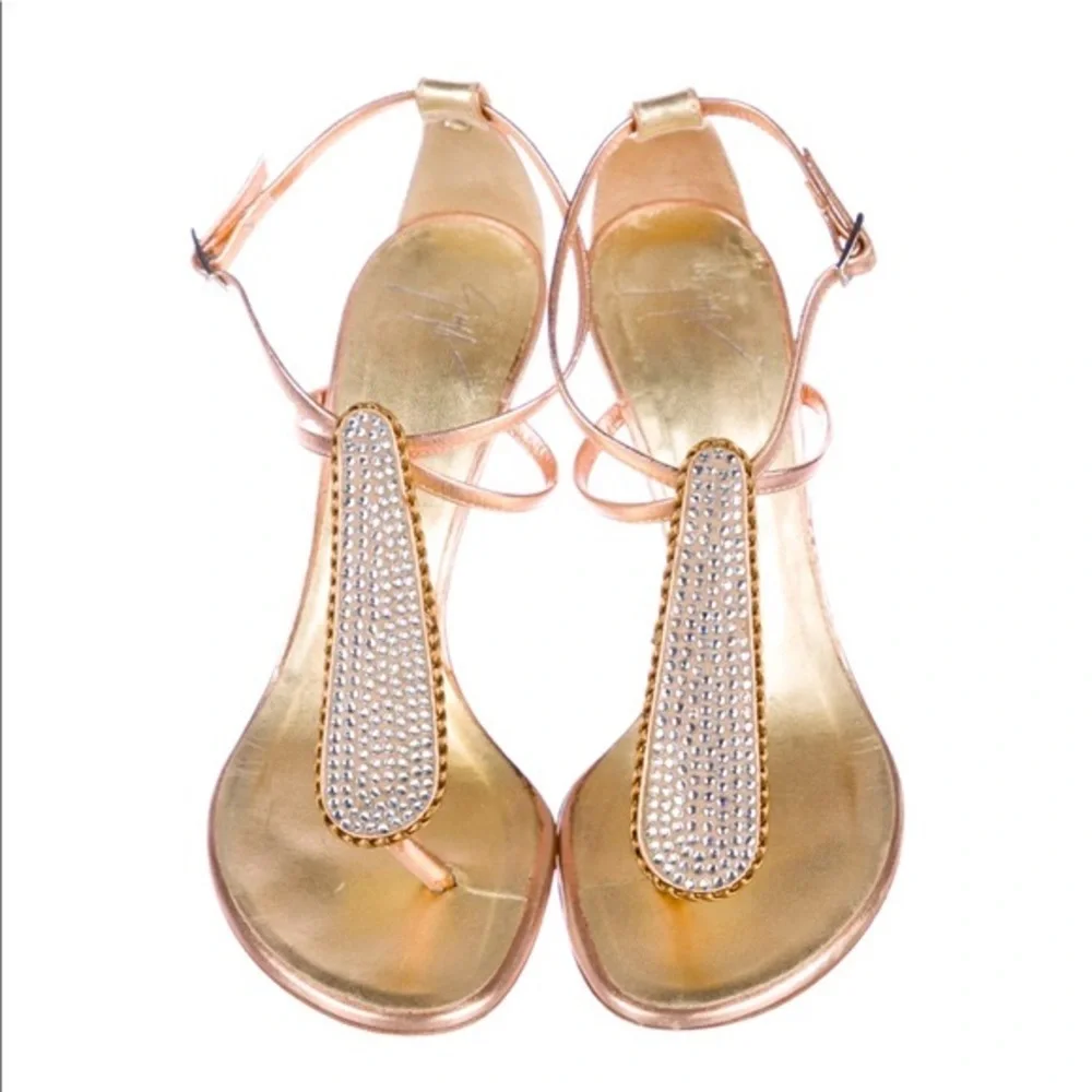 Gorgeous Giuseppe Zanotti sandals with rhinestone accents - Picture 1 of 15